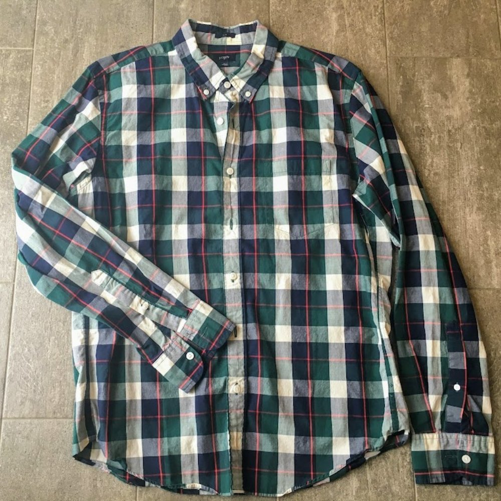 J. Crew long sleeve men's button down shirt